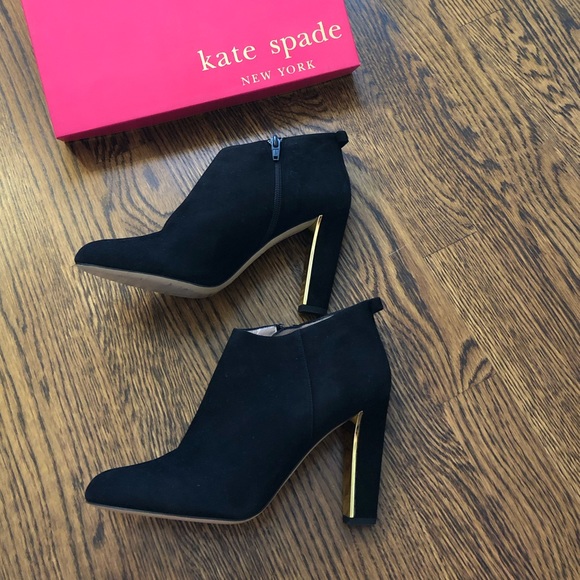 Kate Spade | Netta Black Suede Booties - Picture 3 of 6